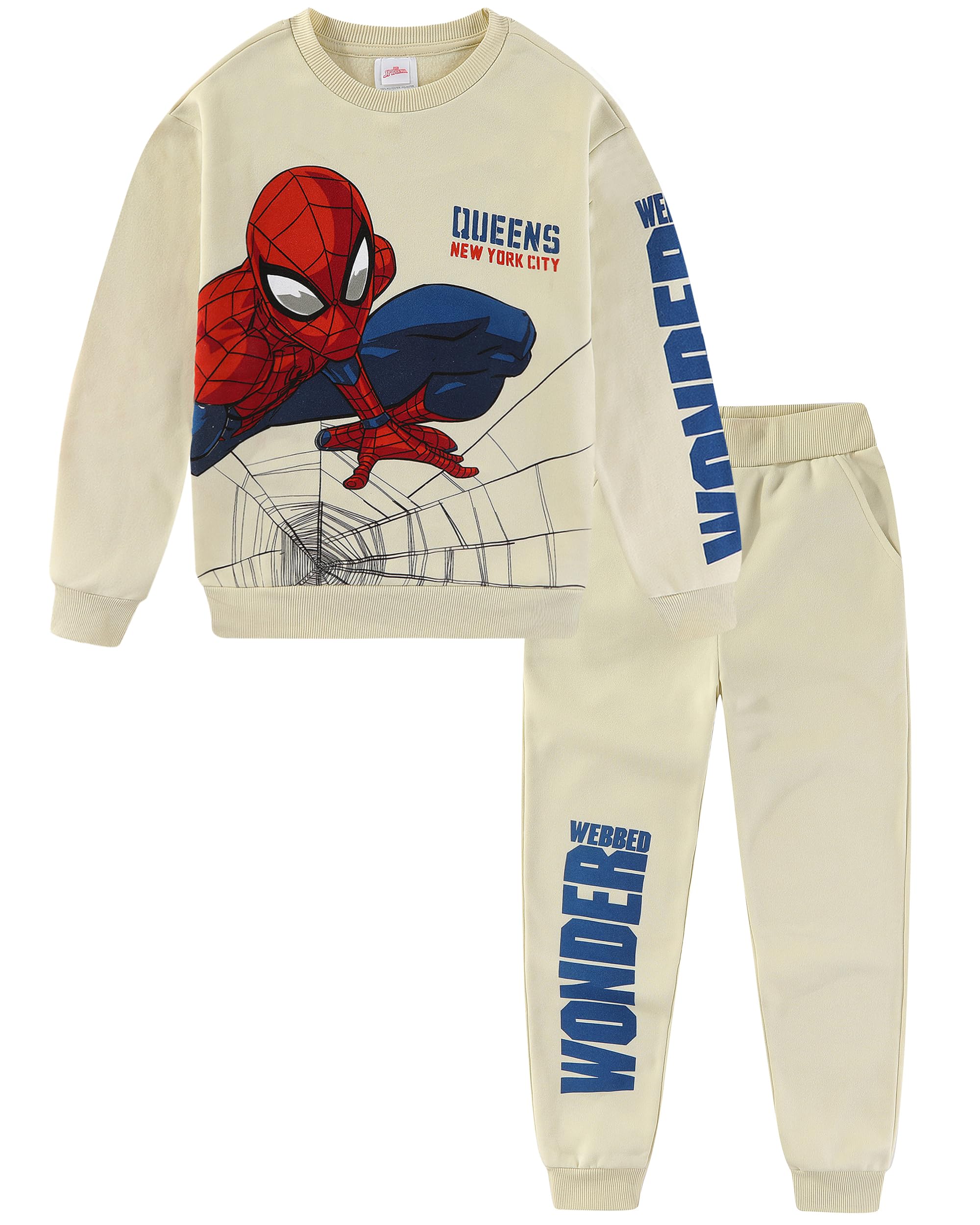 Marvel Spider-Man Boys Fleece Sweatshirt and Jogger Pants (Boys), 2 Piece Set, Sizes 4-16